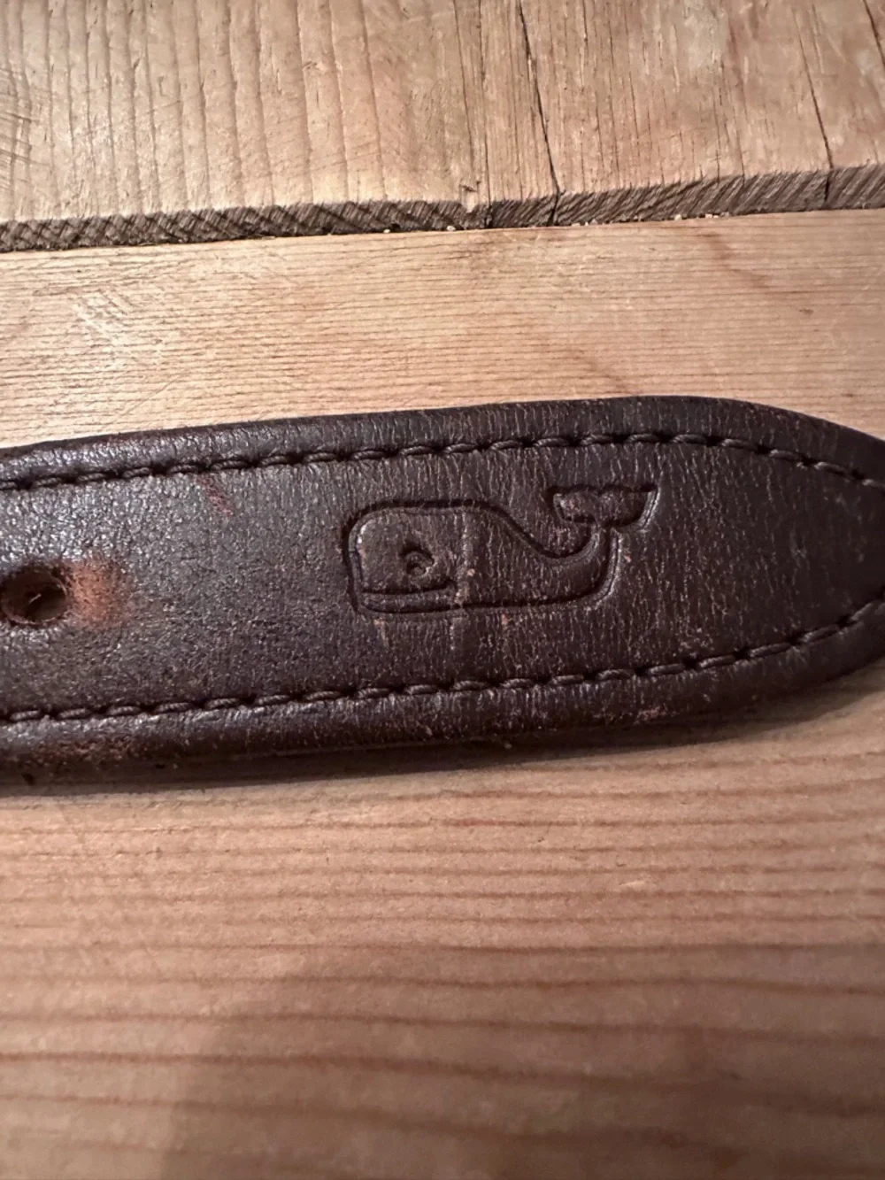 Vineyard Vines Canvas Club Woven Belt Unisex 24 Pink Whale Print Brown Leather